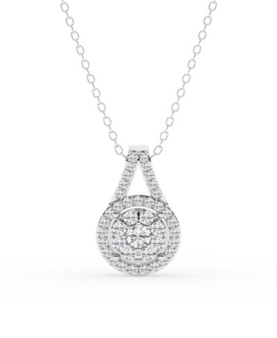 Подвеска Diamond Pendant 18" Necklace (1/2 ct. t.w.) в серебре Sterling Silver