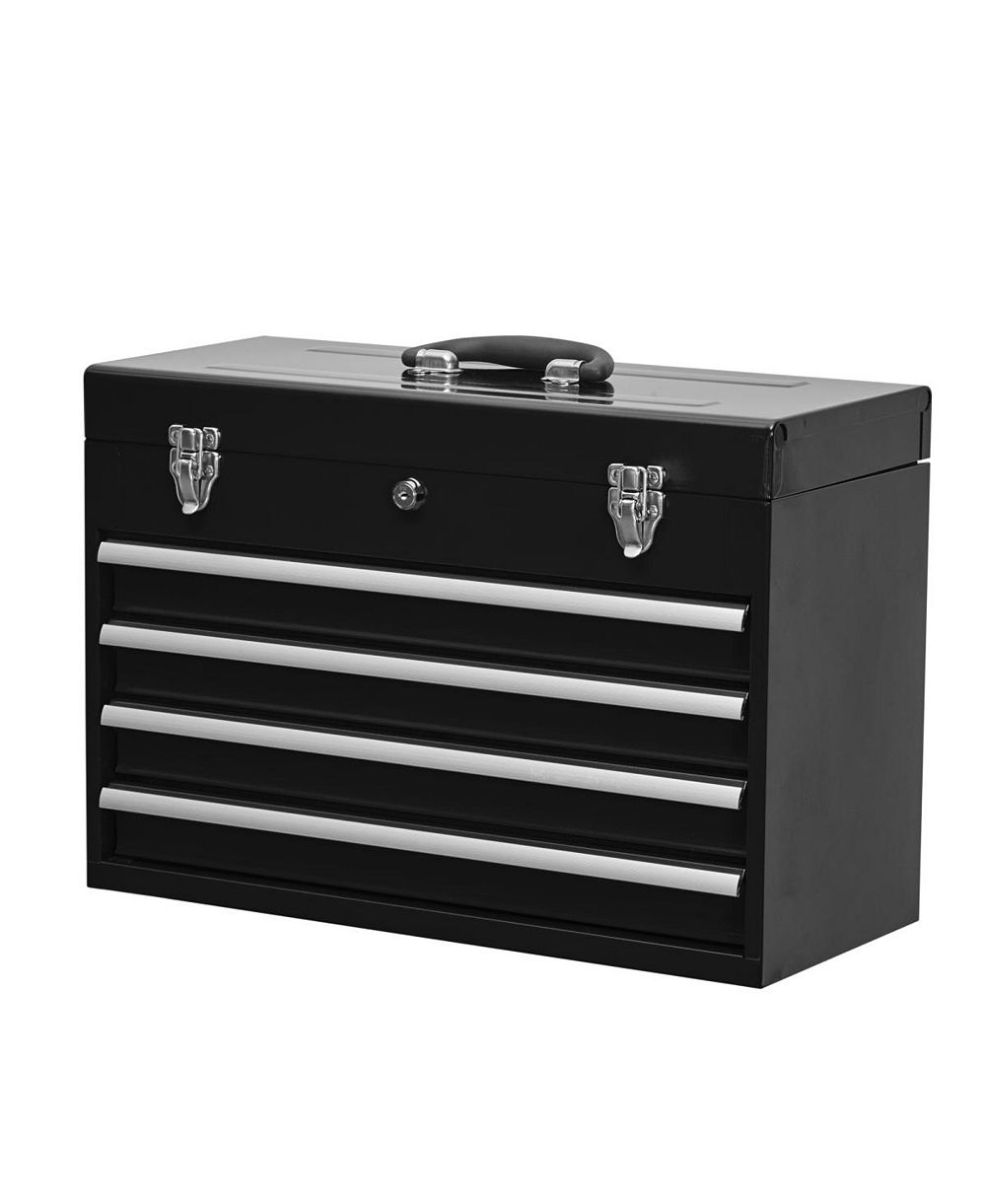 Streamdale Furniture Переносной металлический ящик для инструментов с 4 ящиками и замком