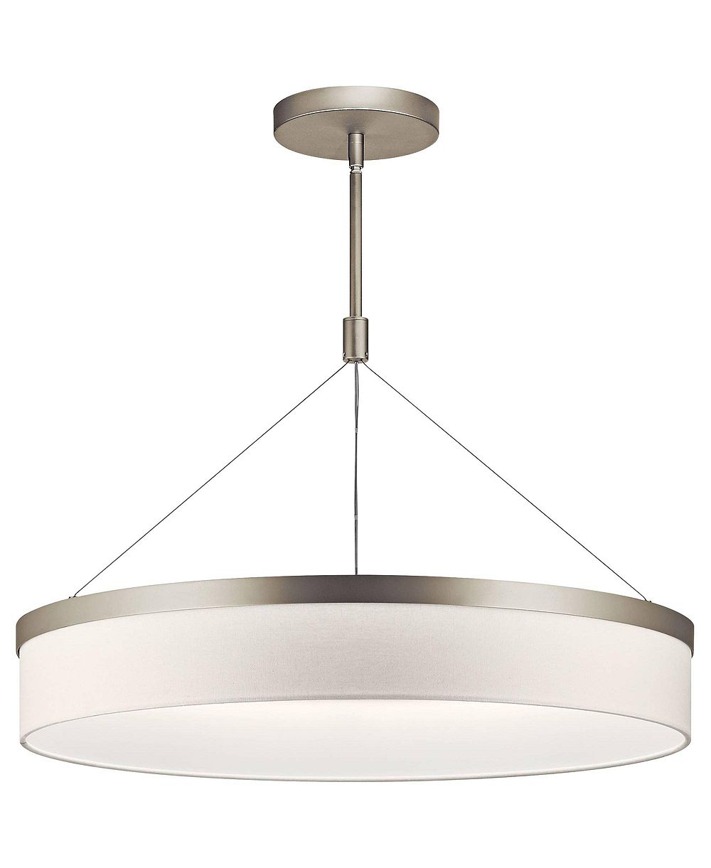 Kichler современный подвесной LED светильник Mercel 26 1/2" Wide Satin Nickel Drum