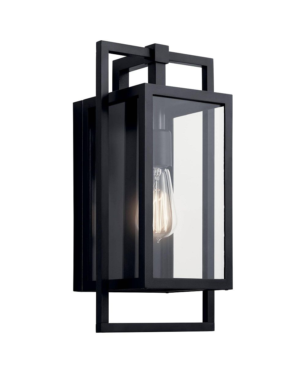 Kichler Goson Настенный уличный светильник, 16" High, Black