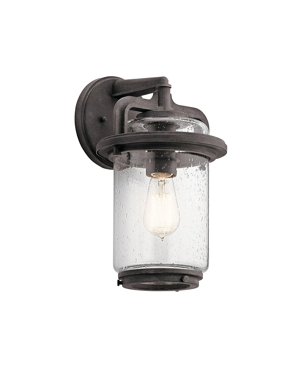 Уличный настенный светильник Kichler Andover 14" High Weathered Zinc