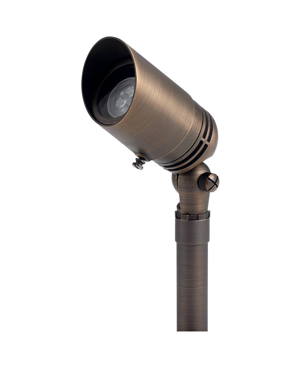 Уличный прожектор Kichler Boxer 2 1/2"H Brass с Adjustable Cowl