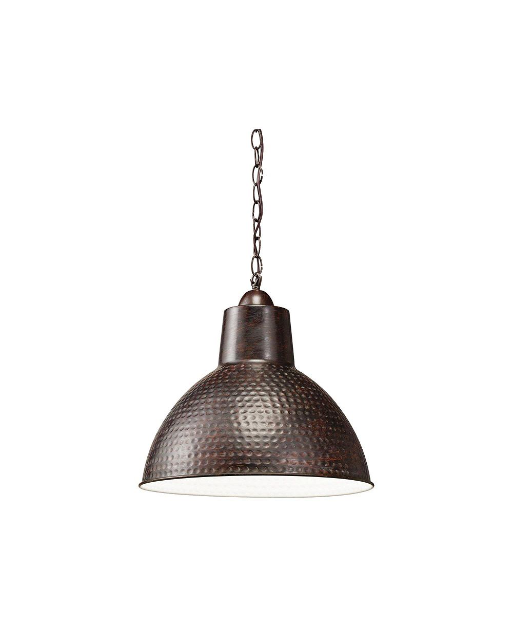 Подвесной светильник Kichler Missoula 13 1/2" Wide Hammered Bronze Dome
