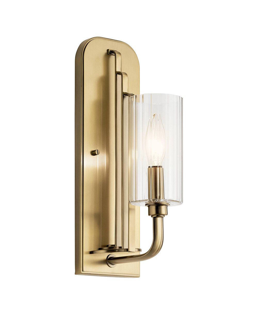 Kichler Kimrose настенное бра, 14", Brushed Natural Brass