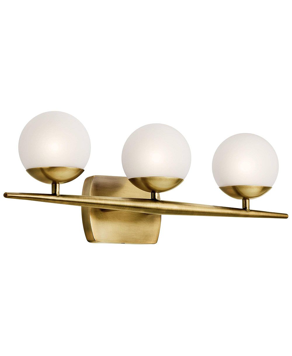 Kichler Jasper 24 1/2" Wide Natural Brass 3-Light Halogen настенный светильник для ванной