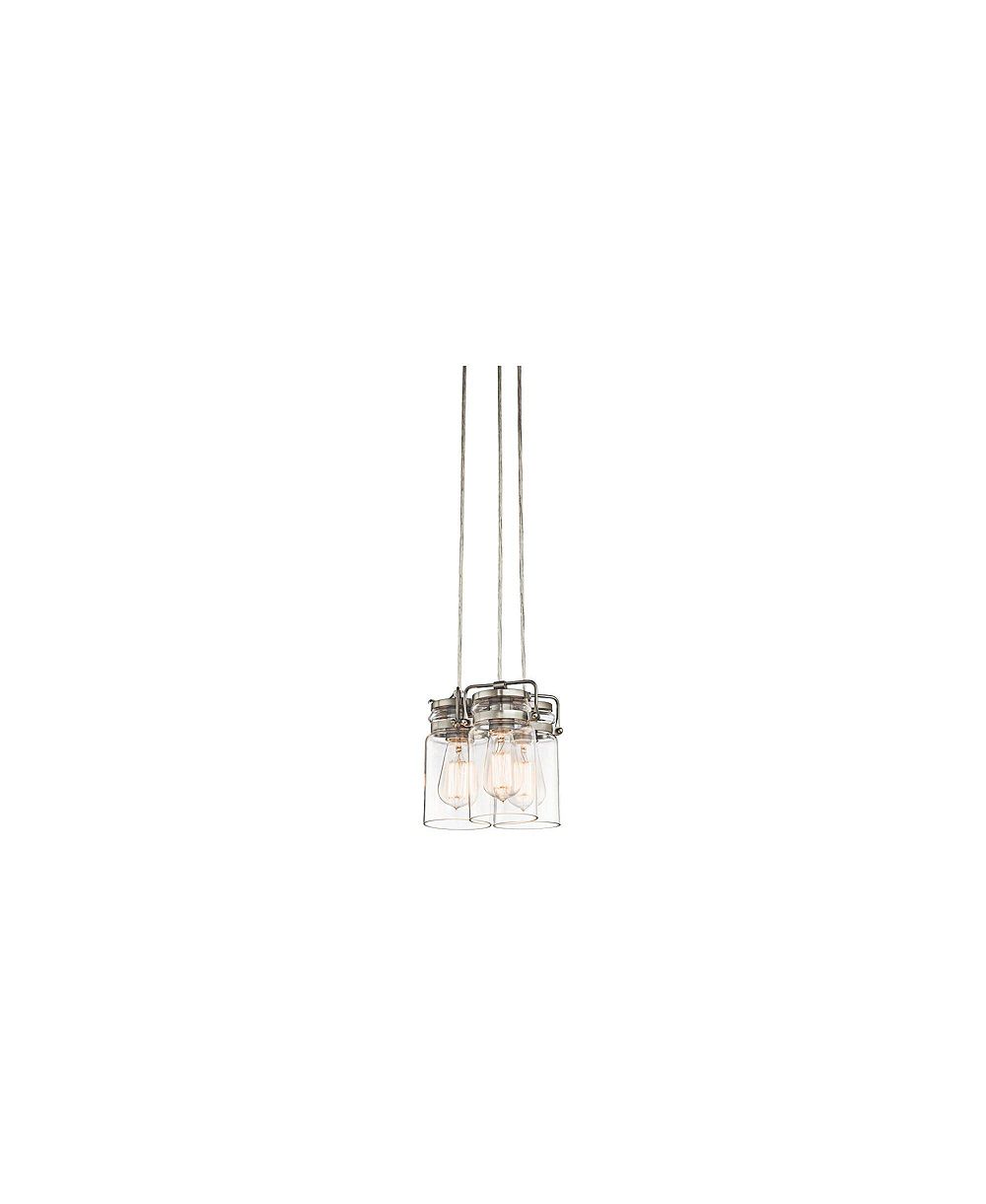 Kichler Brinley Мини-подвесной светильник из никеля 8 1/2"