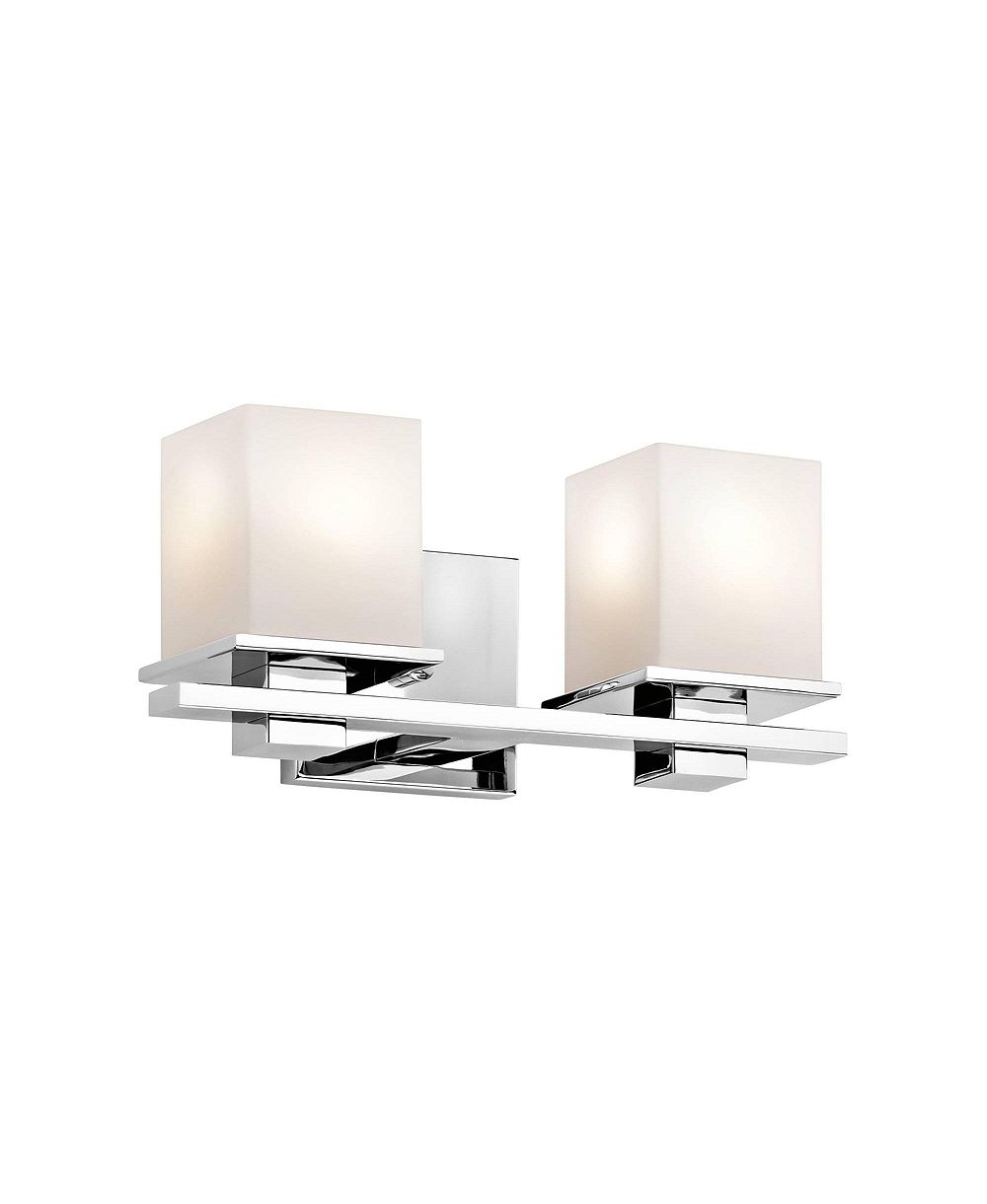 Настенный светильник для ванной Kichler Tully 15" Wide Chrome Opal 2-Light