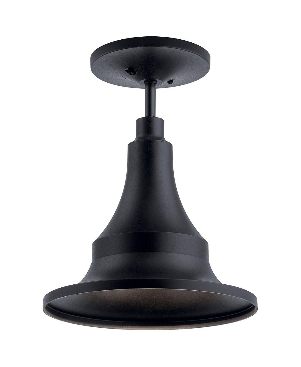 Kichler уличный потолочный светильник Hampshire 13 1/4" High Black