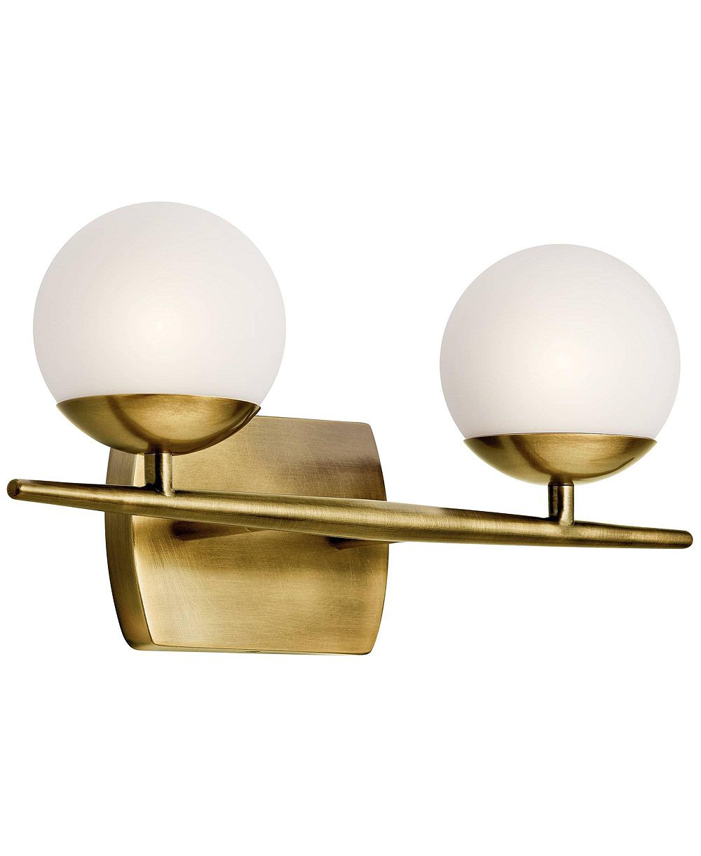 Kichler Jasper Настенный светильник 7 3/4" из латуни с 2 лампами Halogen