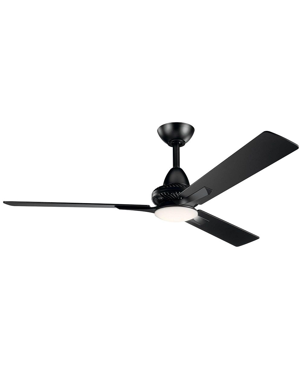 Потолочный вентилятор Kichler Kosmus Satin Black LED с пультом управления 52"