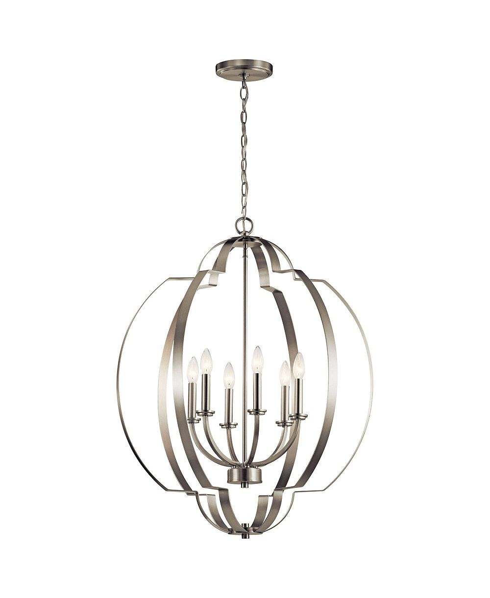 Люстра для фойе Kichler Voleta 27 3/4" Wide Brushed Nickel 6-Light