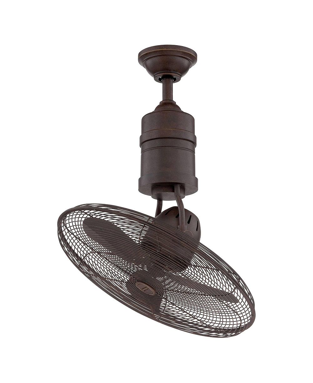 Потолочный вентилятор Craftmade Bellows III Bronze Damp Rated с пультом управления 21"
