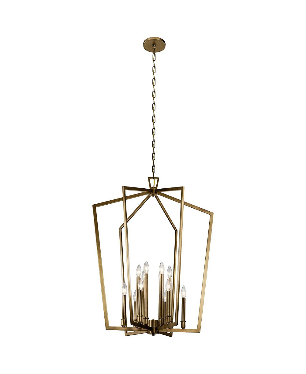 Люстра Kichler Abbotswell 30" Modern Natural Brass 12-Light Foyer