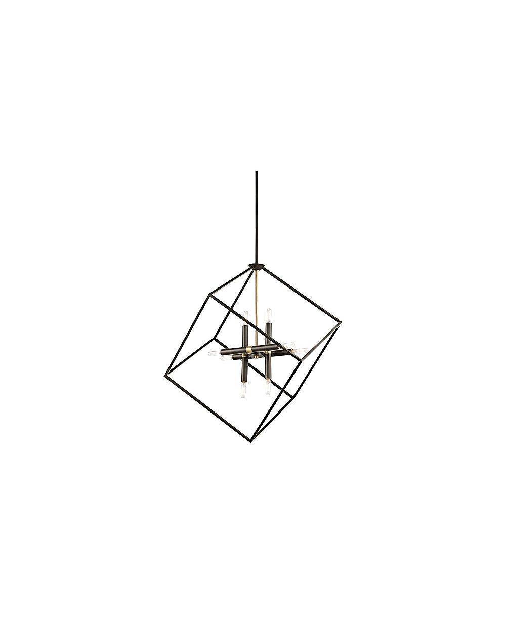 Kichler Cartone 25 1/2" современный геометрический бронзовый подвесной светильник