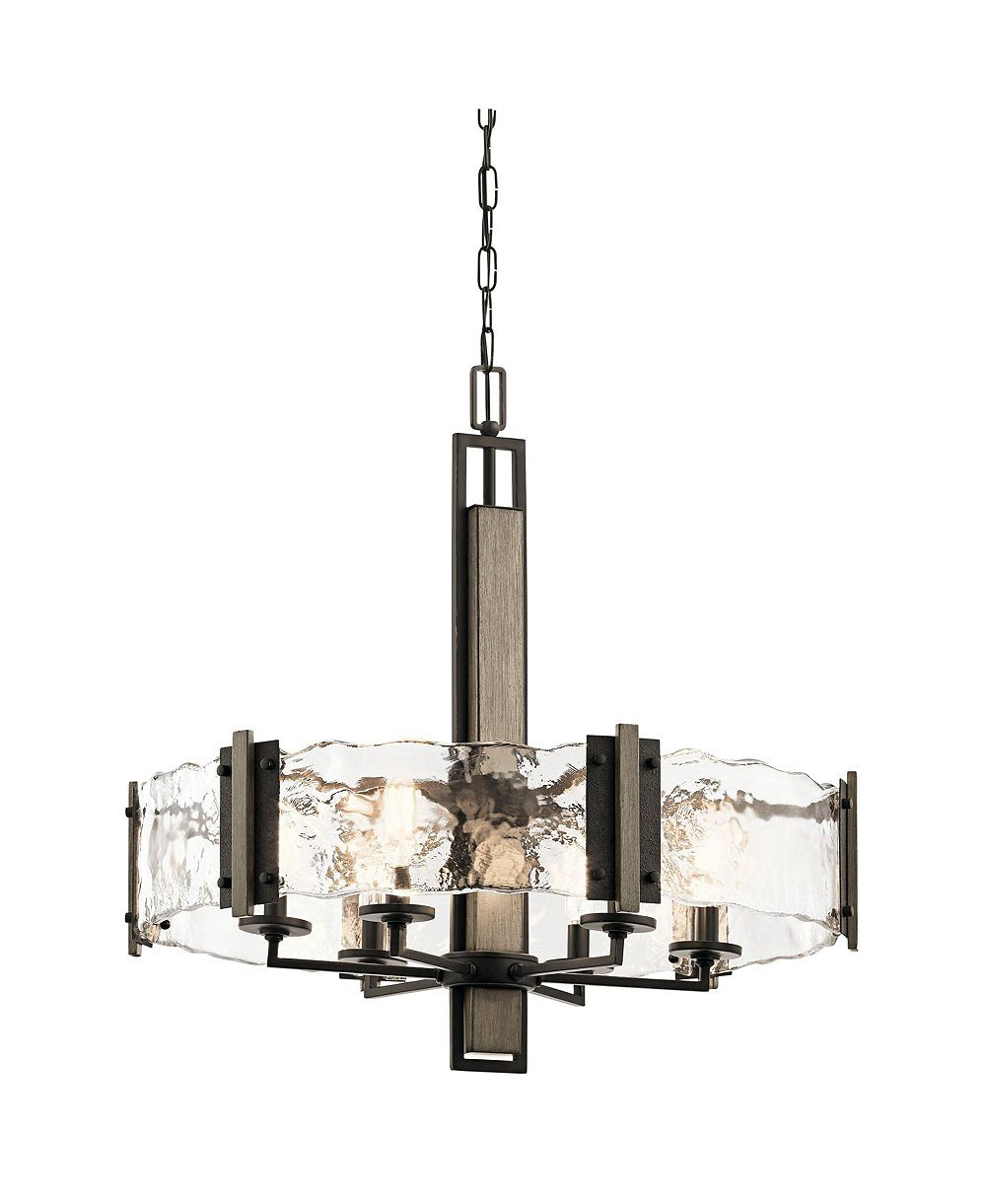 Подвесной светильник Kichler Aberdeen 28" Wide 6-Light Olde Bronze Modern Rustic