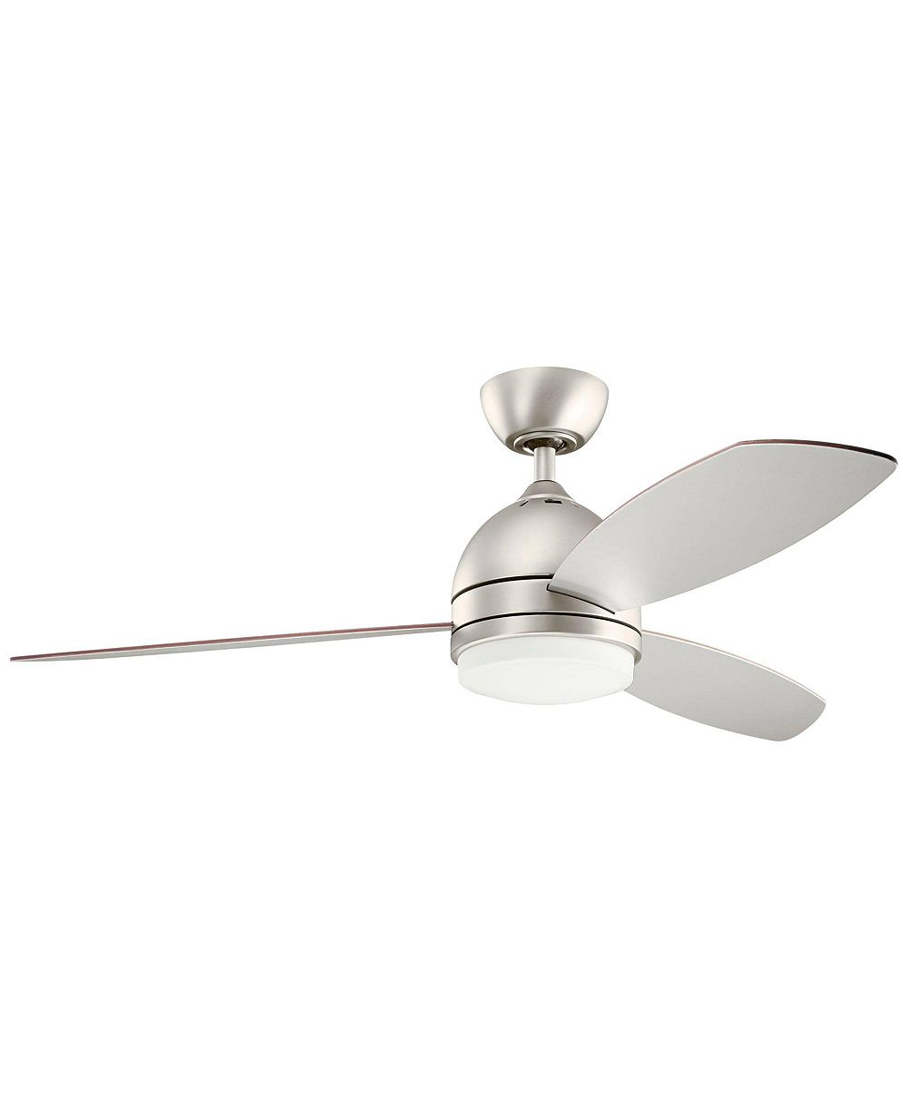 Потолочный вентилятор Kichler Vassar 52" Brushed Nickel LED с настенным пультом