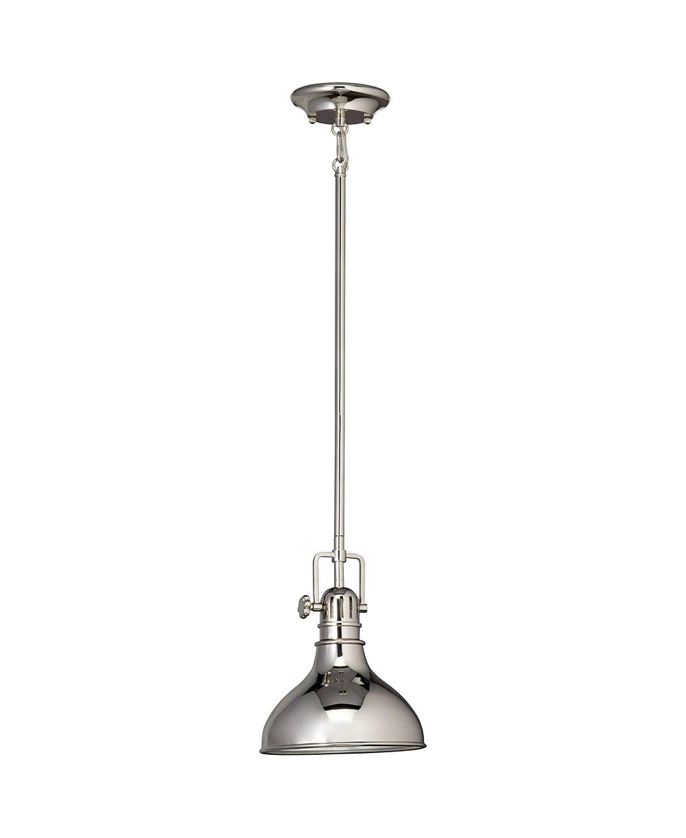 Мини подвесной светильник Kichler Hybrid 8" Wide Polished Nickel