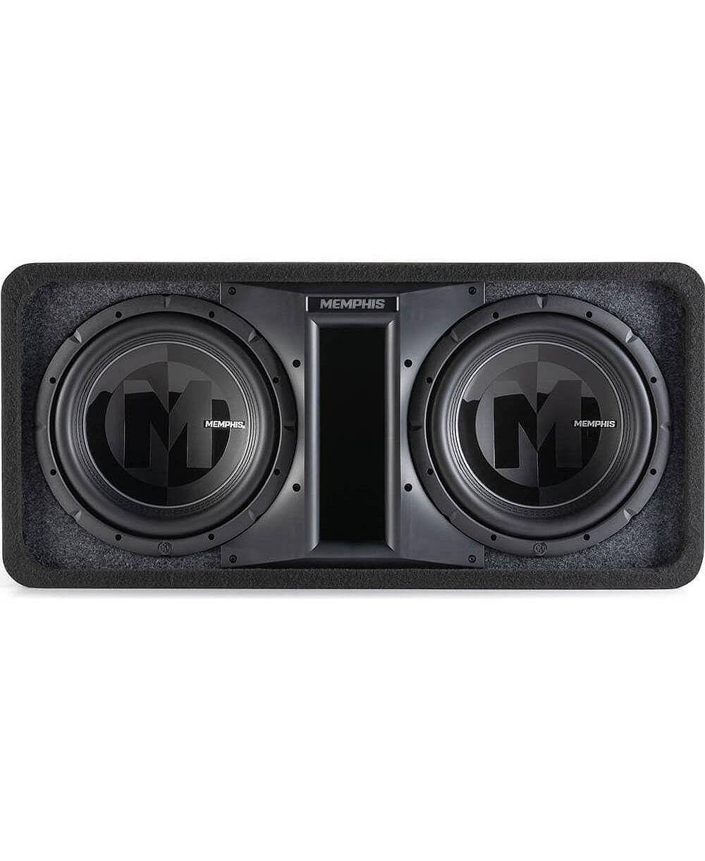 Memphis Audio Ported Selectable-Impedance Dual 12" Loaded Subwoofer Enclosure PRXE12DFT