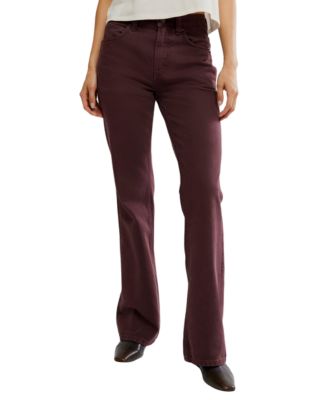 Free People женские джинсы с высокой посадкой и прямым кроном Double Knot