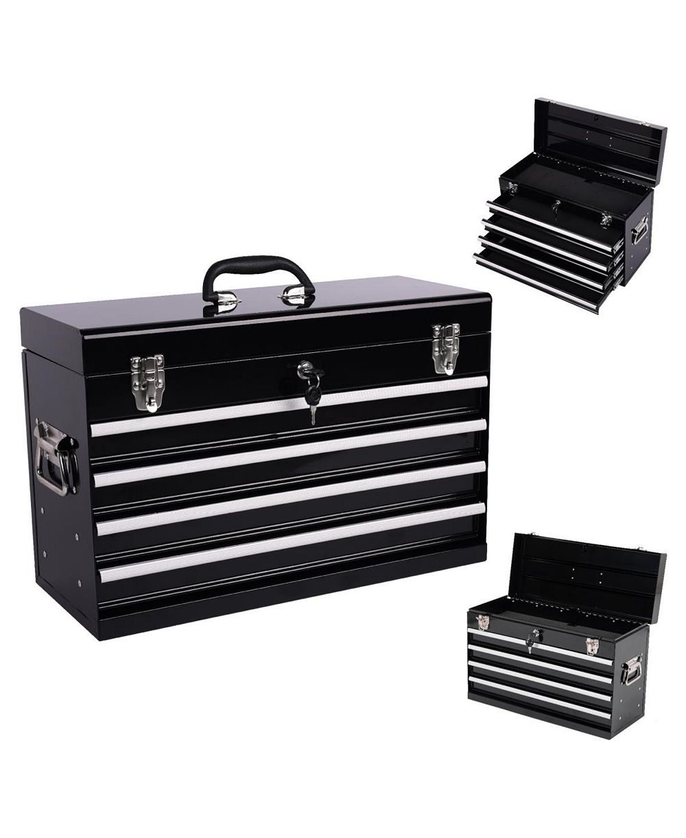 Streamdale Furniture тяжелый портативный металлический ящик для инструментов на 4 ящика размером 21 дюйм с направлями шарикового типа