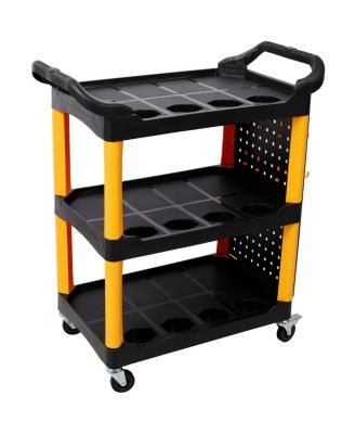 Тележка Streamdale Furniture 3-уровневая роликовая для автомойки с панелью и крюками