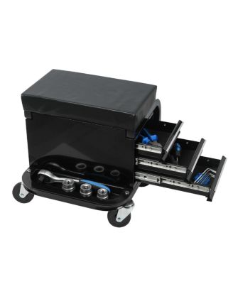 Streamdale Furniture   Rolling Garage Creeper Seat with 3 Drawers