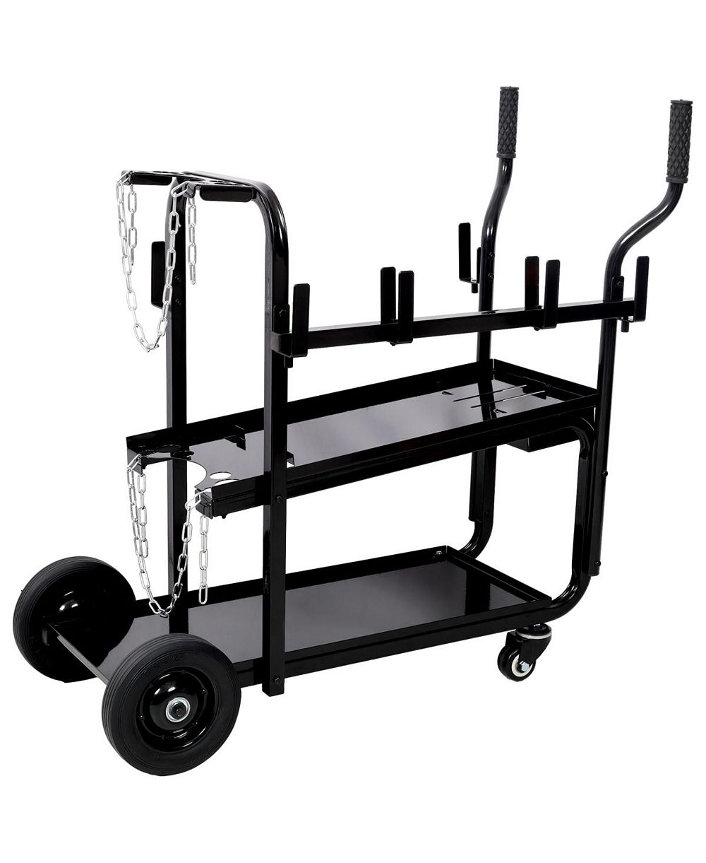 Streamdale Furniture   Heavy Duty 2-Tier Rolling Welding Cart with Wheels