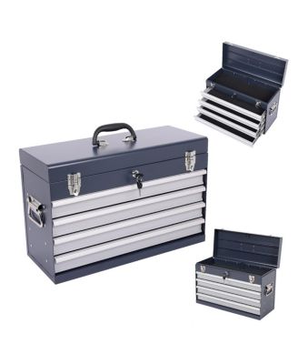 Металлический ящик Streamdale Furniture для инструментов на колесиках с 4 ящиками, 21 дюйм