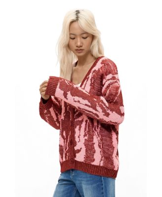 Женский длинный кардиган крупной вязки с длинным рукавом Desigual