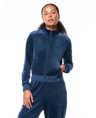Sergio Tacchini Women's Nuvola Velour Mock-Neck Full-Zip Track Jacket