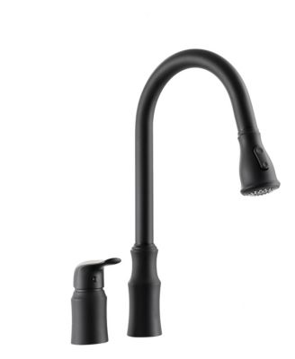 Thirtypeachy Single Handle High Arc Pull-Down Kitchen Faucet, Dual-Function Sprayer with 360degree(s) Swivel