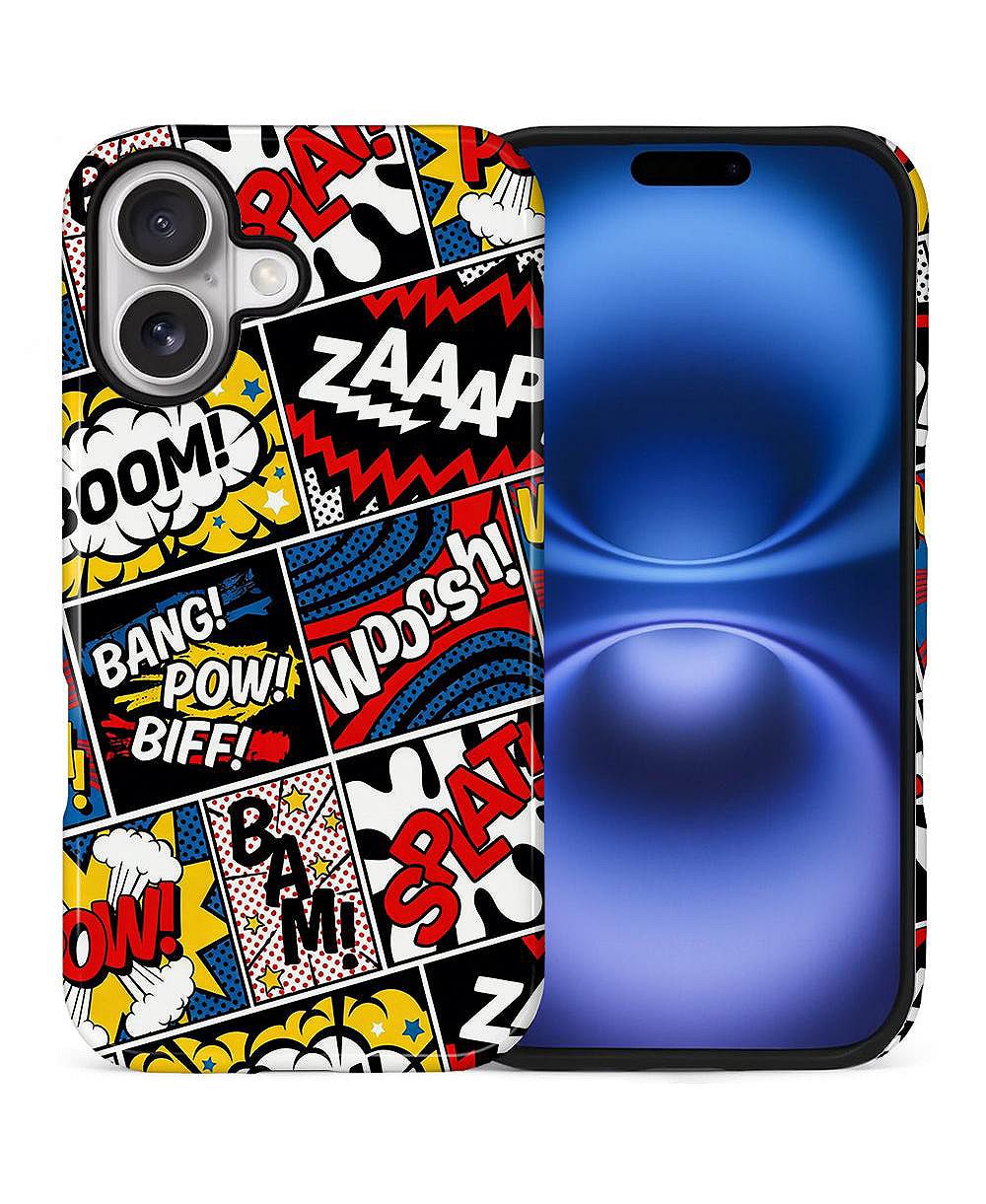 Lisen чехол для телефона, совместимый с Apple iPhone, двухслойный прочный, дизайн Comic Blast Mix