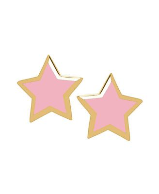 Lily Nily Girls Enamel Star Stud Earrings in 14K