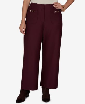 Женские брюки Ruby Rd. Plus Size Solid Pique Wide-Leg Pull-On