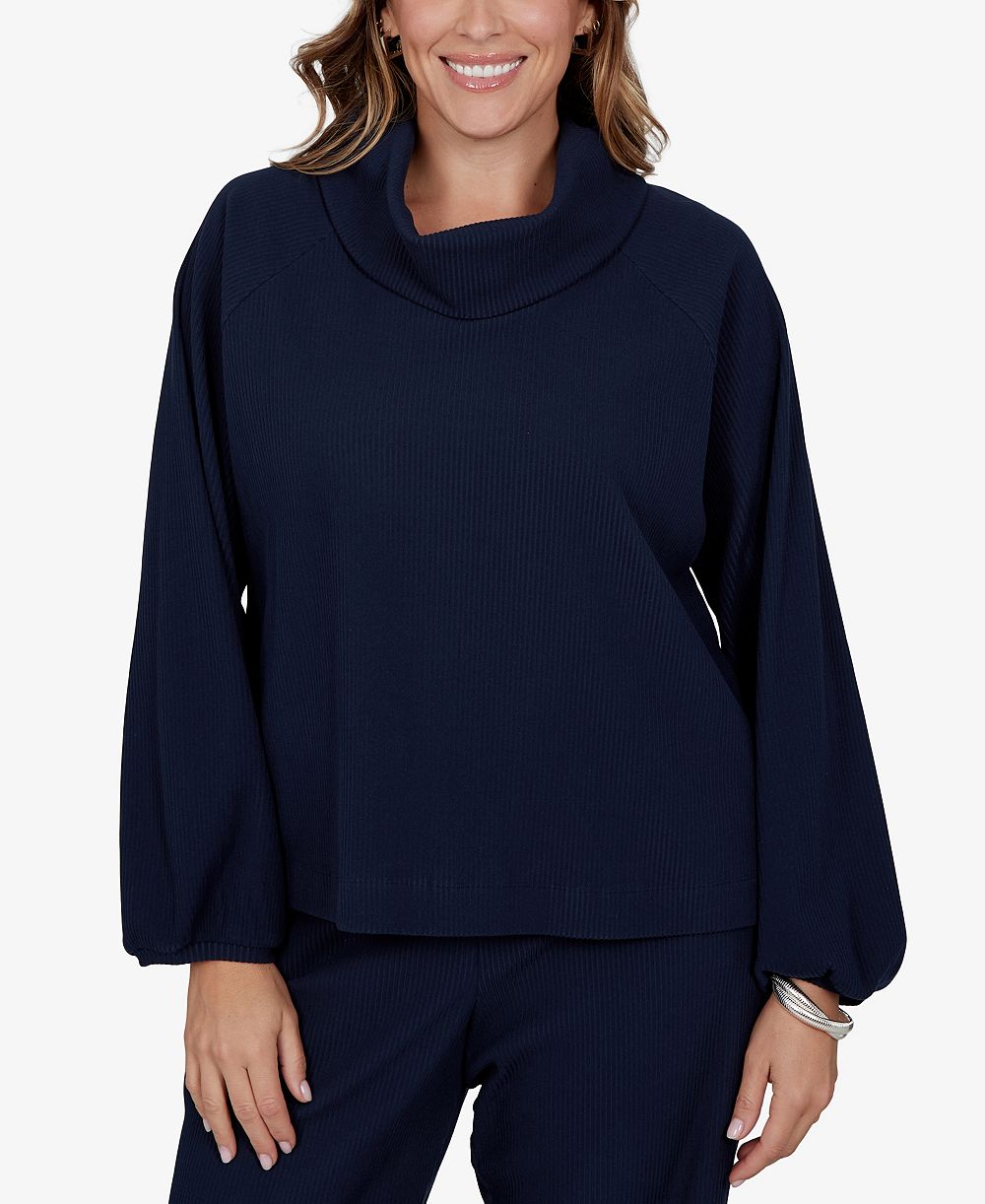 Женский топ Ruby Rd. Plus Size Ribbed Cowl Neck
