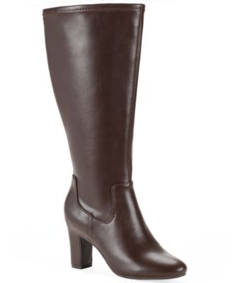 Style & Co Women's Mollyy Stretch Full-Zip Extra Wide Calf Tall Boots, Macy's Exclusive