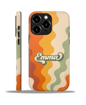 Защитный чехол для телефона LISEN для Apple iPhone 14 Plus, двухслойная защита, ретро-принт с волной и именем