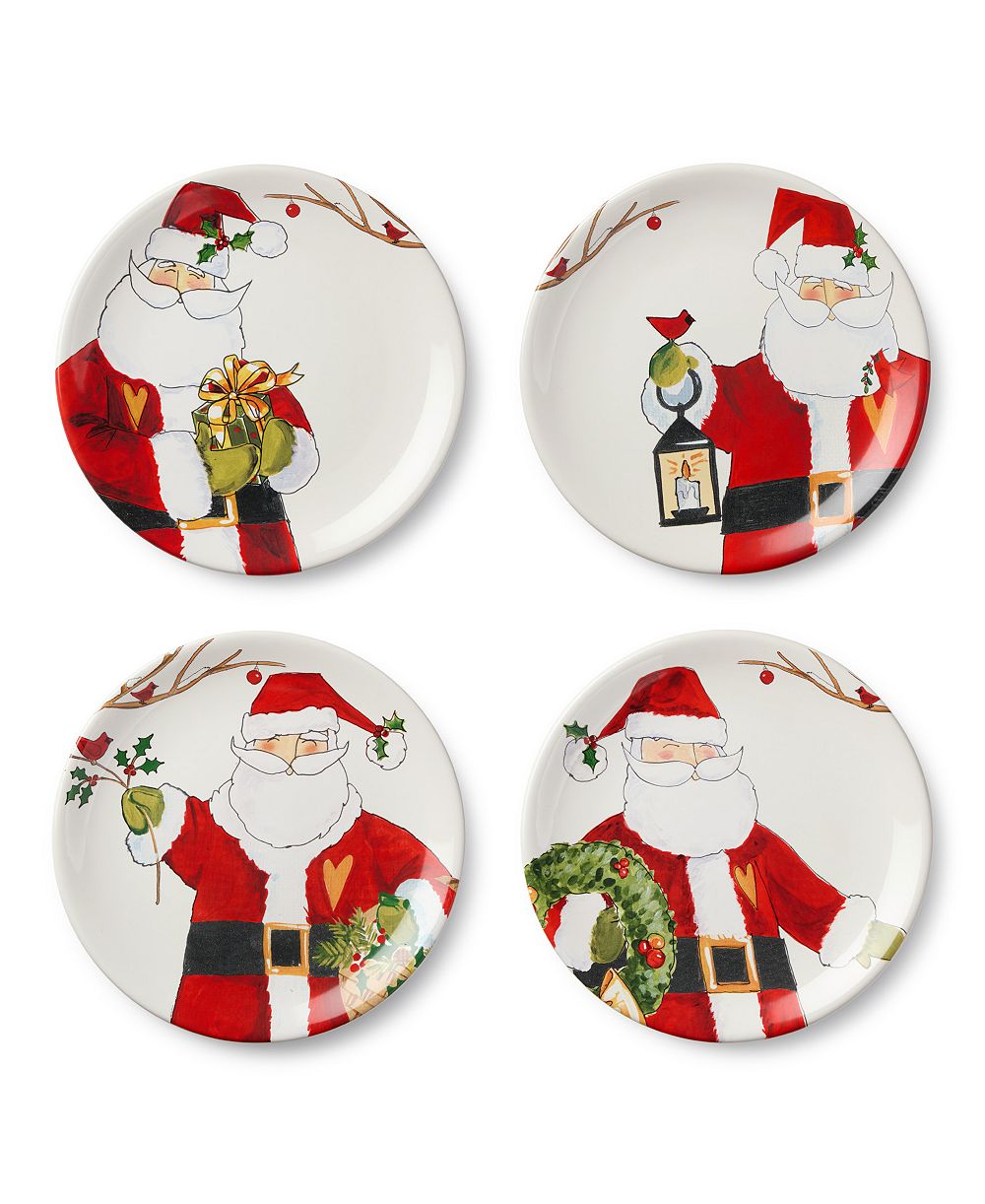 Десертные тарелки Certified International Santa Delight, набор 4 шт