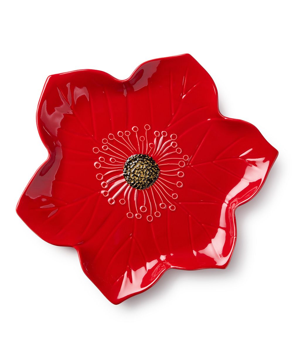 Декоративное блюдо Certified International Festive Blooms Poinsettia 13"