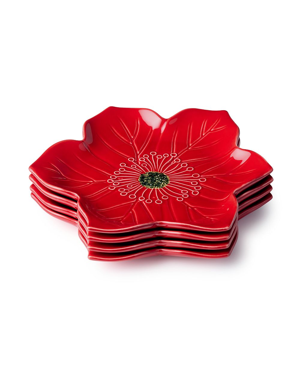 Certified International набор десертных тарелок Festive Blooms Poinsettia, 4 шт.