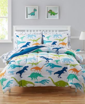 Sweet Home Collection Kids Dinosaur 7-Piece Comforter Set, Full