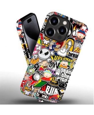 LISEN чехол для телефона Apple iPhone 15 Pro Max, 2-слойный прочный, наклейки Bomb 2