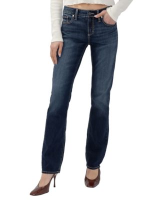 Silver Jeans Co. женские джинсы прямого кроя с высокой посадкой Elyse