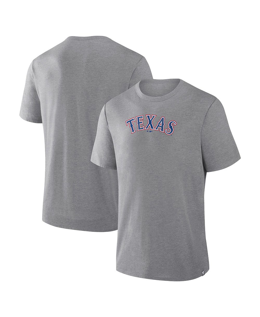 Fanatics мужская футболка Tri-Blend цвета светлый меланж Texas Rangers Play Tribute