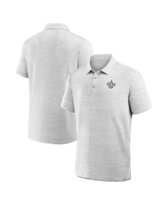 Fanatics мужская поло-рубашка Clutch из трикотажной смеси серого меланжа для New Orleans Saints