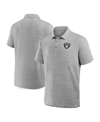 Fanatics Men's Heather Gray Las Vegas Raiders Clutch Polo Shirt