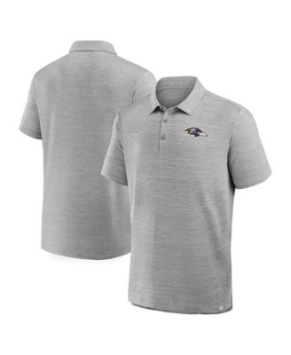 Fanatics Men's Heather Gray Baltimore Ravens Clutch Polo Shirt