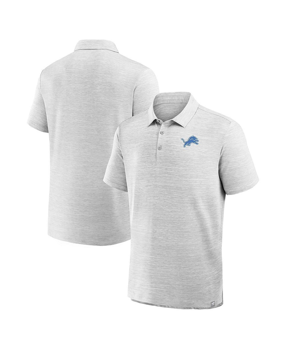 Мужская поло-рубашка Heather Gray с логотипом Detroit Lions, Fanatics