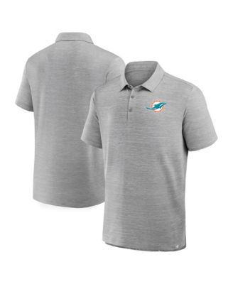 Мужская поло-футболка Fanatics цвета меланж с логотипом Miami Dolphins
