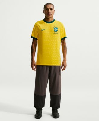 Nike мужская желтая домашняя футболка с сублимацией Dri-FIT сборной Бразилии